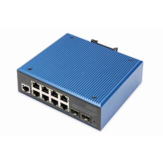 Digitus Industrial 8+2 port L2 managed Gigabit Ethernet PoE switch