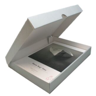 Hahnemühle 10121310 scatola per la conservazione di documenti Cartoncino Grigio chiaro, Bianco