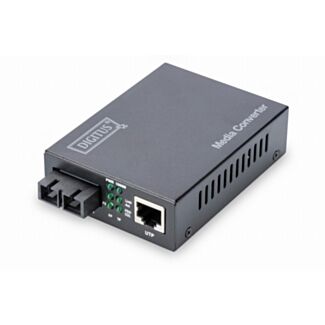 Digitus Media converter Gigabit Ethernet, monomodale connettore SC, 1310nm, fino a 20km