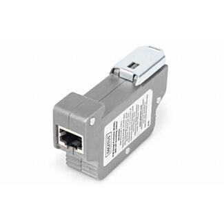 Digitus PoE surge protector (RJ45), DIN rail installation, indoor