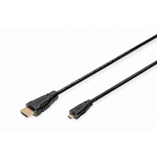 Digitus Cavo di collegamento HDMI High Speed, tipo D - tipo A M/M, 1,0 m, con Ethernet, Full HD