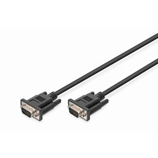 Digitus Cavo di collegamento VGA Monitor, HD15 M/M, 1,8 m, 3Coax/4C, nero