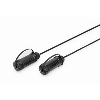 Digitus HDMI AOC Connection Cable, Type A, armored M/M, 20.0 m, for Plugs IP68, UHD, 4K@60 Hz, gold