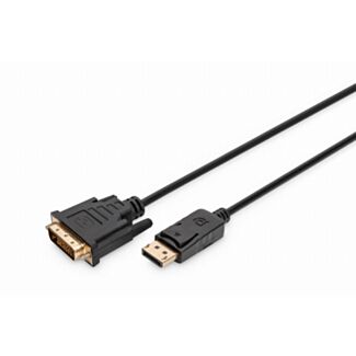 Digitus Cavo adattatore DisplayPort, tipo DP-DVI (24+1) M/M, 3,0 m, con blocco, DP 1.1a compatibile