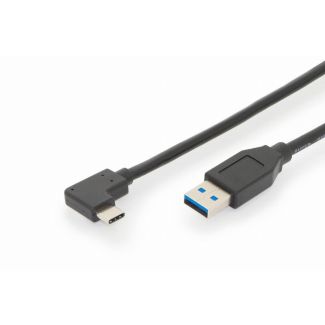 Digitus USB Type-C connection cable, Gen2, Type-C 90° to A
