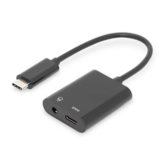 Digitus Adattatore / convertitore USB-C, da USB-C a USB-C + jack da 3,5 mm