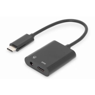 Digitus USB-C adapter / converter, USB-C to USB-C + 3.5mm jack