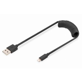 Digitus USB 2.0 - USB A to Lightning Spiral Cable