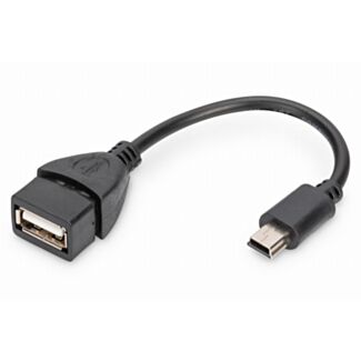 Digitus USB mini-B - USB-A adapter/converter, OTG, 0.2m