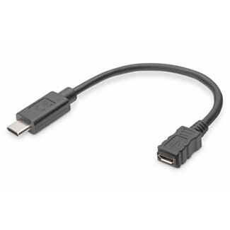 Digitus USB Type-C Adapter Cable, Type-C to micro B