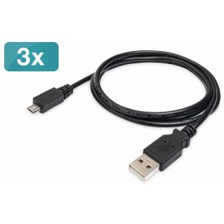Digitus USB 2.0 charger cable set, type A - micro B