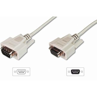 Digitus Data transfer extension cable, D-Sub9/St - D-Sub9/Bu