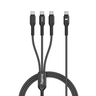 SmallRig 5079 USB cable USB 2.0 0.35 m USB C 3 x USB C 100 W Black, Grey