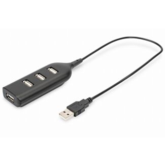 Digitus Hub USB 2.0, 4 porte, alimentato da bus 4 X USB A/F AT cavo collegato