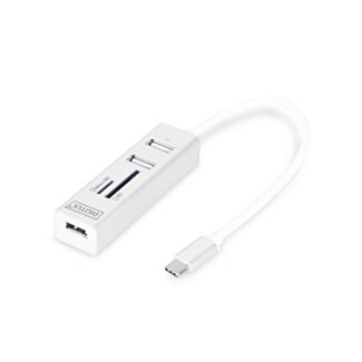 Digitus Hub a 3 porte USB Type-C™ OTG + Lettore di carte