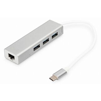 Digitus USB Type-CTM 3-Port Hub + Gigabit Ethernet