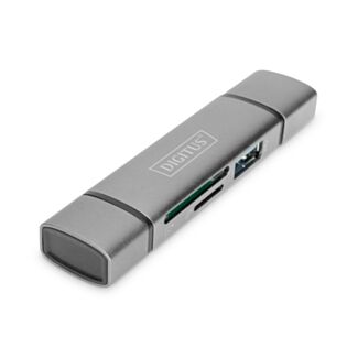 Digitus Doppio lettore di schede e hub USB-C / USB-A
