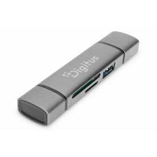 Digitus Dual card reader & hub USB-C / USB-A