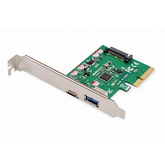 Digitus PCIe card, USB Type-CTM + USB-A