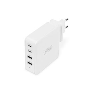 Digitus Adattatore di ricarica universale USB a 4 porte, USB-C™ / USB A, 100 W, GaN