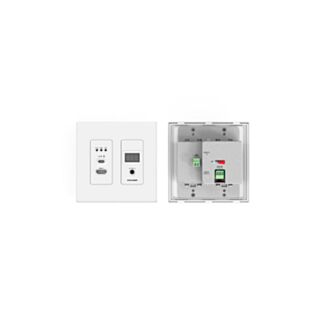 Kramer WP-SW2-EN7/US-D(W) – 4K60 AV over IP wall-plate encoder switcher with HDMI and USB-C, US white