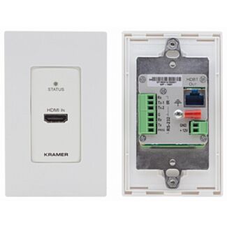 Kramer WP-789T/US-D(W/B) – 4K60 HDBaseT wall-plate transmitter with PoE, US