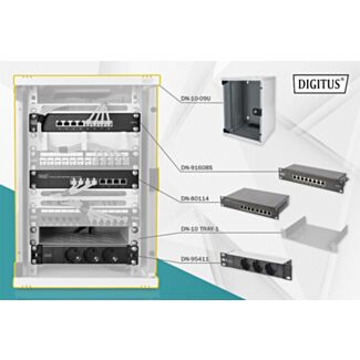 Digitus set di rete 10" 9U 312x300 mm grigio
