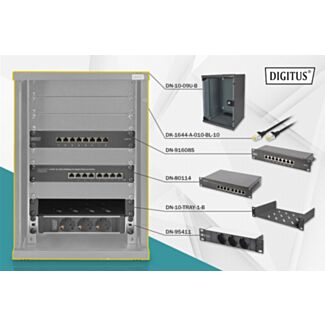 Digitus set di rete 10" 9U 312x300 mm nero