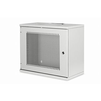 Digitus Armadio a muro 9U, SOHO, non montato 460x540x400 mm, porta anteriore perforata, grigio