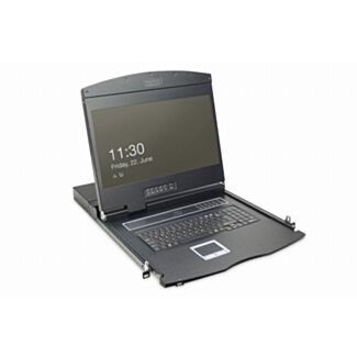 Digitus Console modulare con TFT da 19" (43,2 cm), 8 porte Cat. 5 KVM e touchpad, tastiera turca