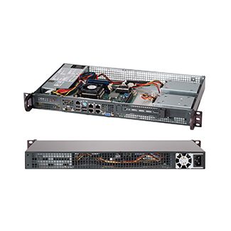 Supermicro CSE-505-203B server barebone Rack (1U)