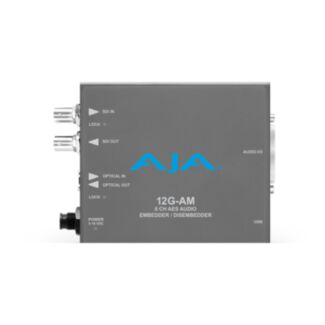 Aja Video Systems 12G-AM 8-Channel 12G-SDI AES audio Embedder/Disembedder with Fiber Options, 8 XLR connectors