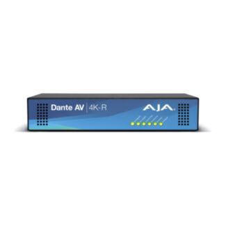 AJA DANTE-AV-4K-R-2 Receiver Decodes Dante AV Ultra JPEG 2000 into 12G / HDMI Video with Embedded Audio