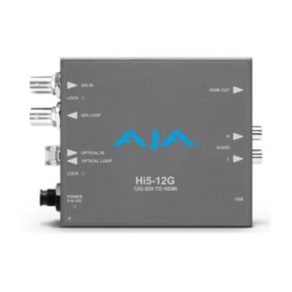 AJA Hi5-12G-R convertitore da 12G-SDI a HDMI 2.0 con ricevitore fibra LC