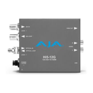 AJA Hi5-12G-R-ST convertitore da 12G-SDI a HDMI 2.0 con ricevitore fibra ST