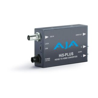 AJA Hi5-Plus convertitore da 3G-SDI a HDMI con supporto da PsF a P, cavo HDMI 1 m incluso