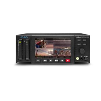 Aja Video Systems KI-PRO-ULT-12G 4K/UltraHD/2K/HD Recorder/Player with 12G I/O and Multi-Channel Encoding Support Includes: AC Adapter (AC to 4-pin XLR), Handle, Feet (Storage not included)