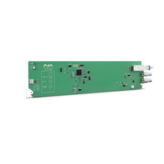 Aja Video Systems OG-FIDO-T-12G-S 1-Channel 12G-SDI to Single Mode ST Fiber Transmitter, DashBoard Support
