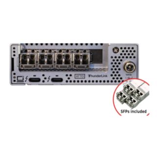 ATTO TLNS-5254-D00 Thunderbolt 5 to 25Gb Ethernet (SFP28 LC Optical) with (4) SFP28 modules, LP Desktop