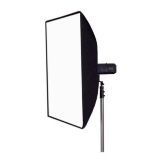 Aurora Softbox Recta arretrato 120x180 cm argento