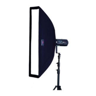 Aurora Softbox Strip arretrato 60x120 cm argento