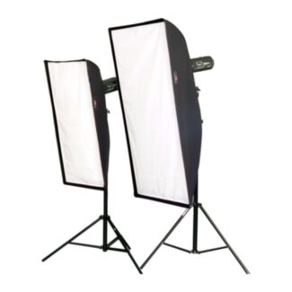 Aurora Softbox Asimettrico arretrato 70x150 cm argento