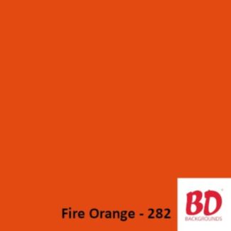 BD Background paper backdrop 1.36 x 11 m Fire Orange 282