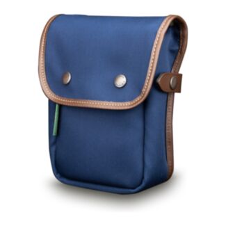 Billingham Tasca Delta Tela Navy/Bordi Cuoio cioccolato
