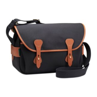 Billingham Borsa S4 Tela Nero/Bordi Cuoio marrone chiaro