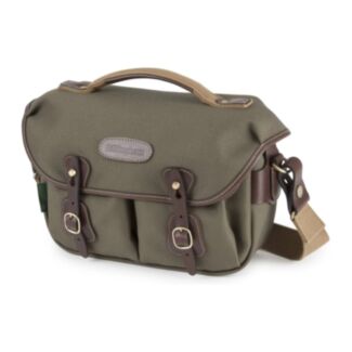 Billingham Borsa Hadley Small Pro FibreNyte Verde Salvia/Bordi Cuoio cioccolato + finiture ottone