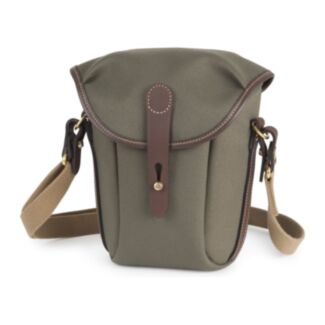Billingham Borsa per binocolo Galbin 10 FibreNyte Verde Salvia/Bordi Cuoio cioccolato