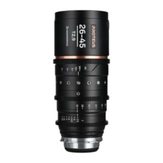 Laowa Proteus Zoom 2X 26-45mm T2.9 flare ambra, scala metrica, anamorfico PL/EF