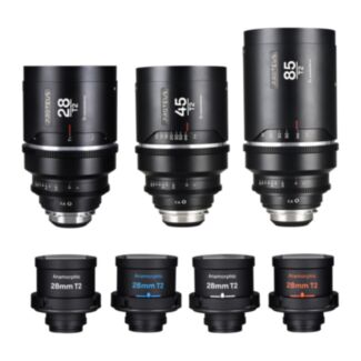 Laowa Kit obiettivo Proteus Flex 2X 28mm+ 45mm+ 85mm Metri Anamorphic 3-Lenti per Arri PL/Canon Cine Scala