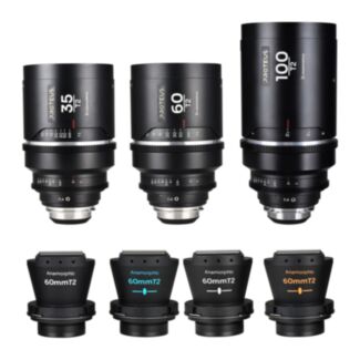 Laowa Kit obiettivo Proteus Flex 2X 35mm+ 60mm+ 100mm Metri Anamorphic 3-Lenti per Arri PL/Canon Cine Scala